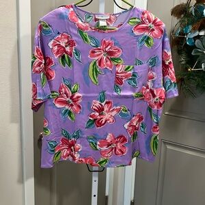 COPY - Vintage California Krush purple flower one pocket top size M